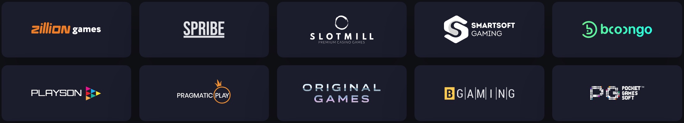 Fornitori di Giochi di BDMbet